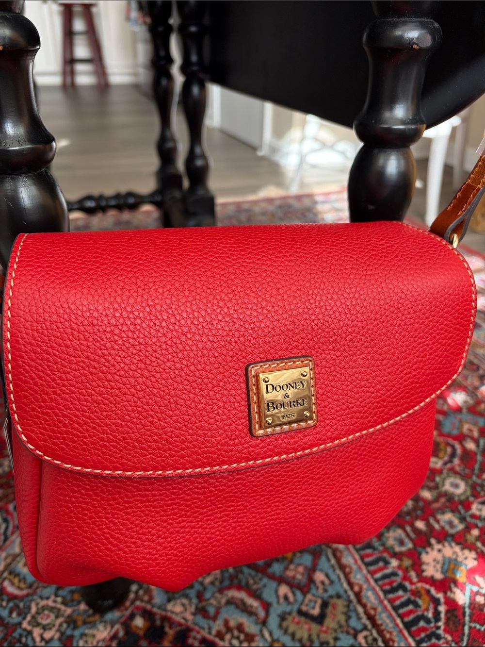 NWT Dooney & Bourke Tomato Red Larger & Roomier Flap Crossbody Bag